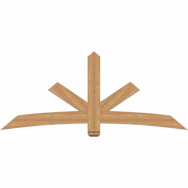 Ekena Millwork Alberta Smooth Timber Gable Bracket, Western Red Cedar, 84"W x 35"H x 3 1/2"D x 5 1/2"F, 10/12 Pitch GBW084X35X0406ALB00SWR - main